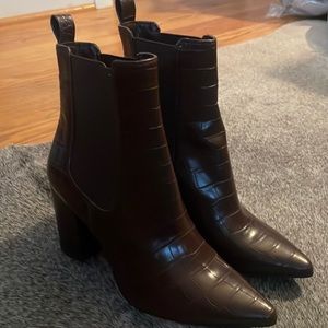 Steve Madden faux leather croc boots